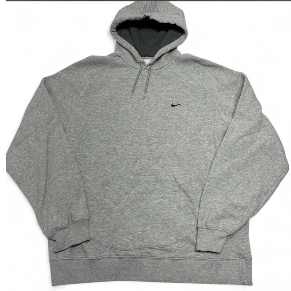 Nike Mens Y2K Hoodie Heather Gray Embroidered Swoosh XL